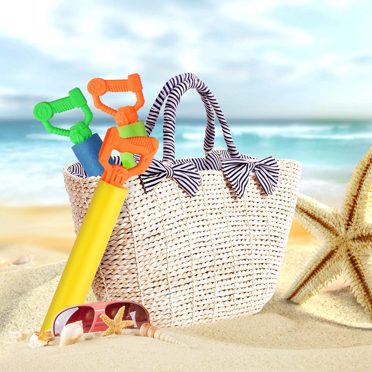 Betheaces Water Guns Toys for Kids, 3Pack Foam Water Blaster Shooter Summer Fun Outdoor Swimming Pool Games Toys for Boys Girls Adults: Toys & Games