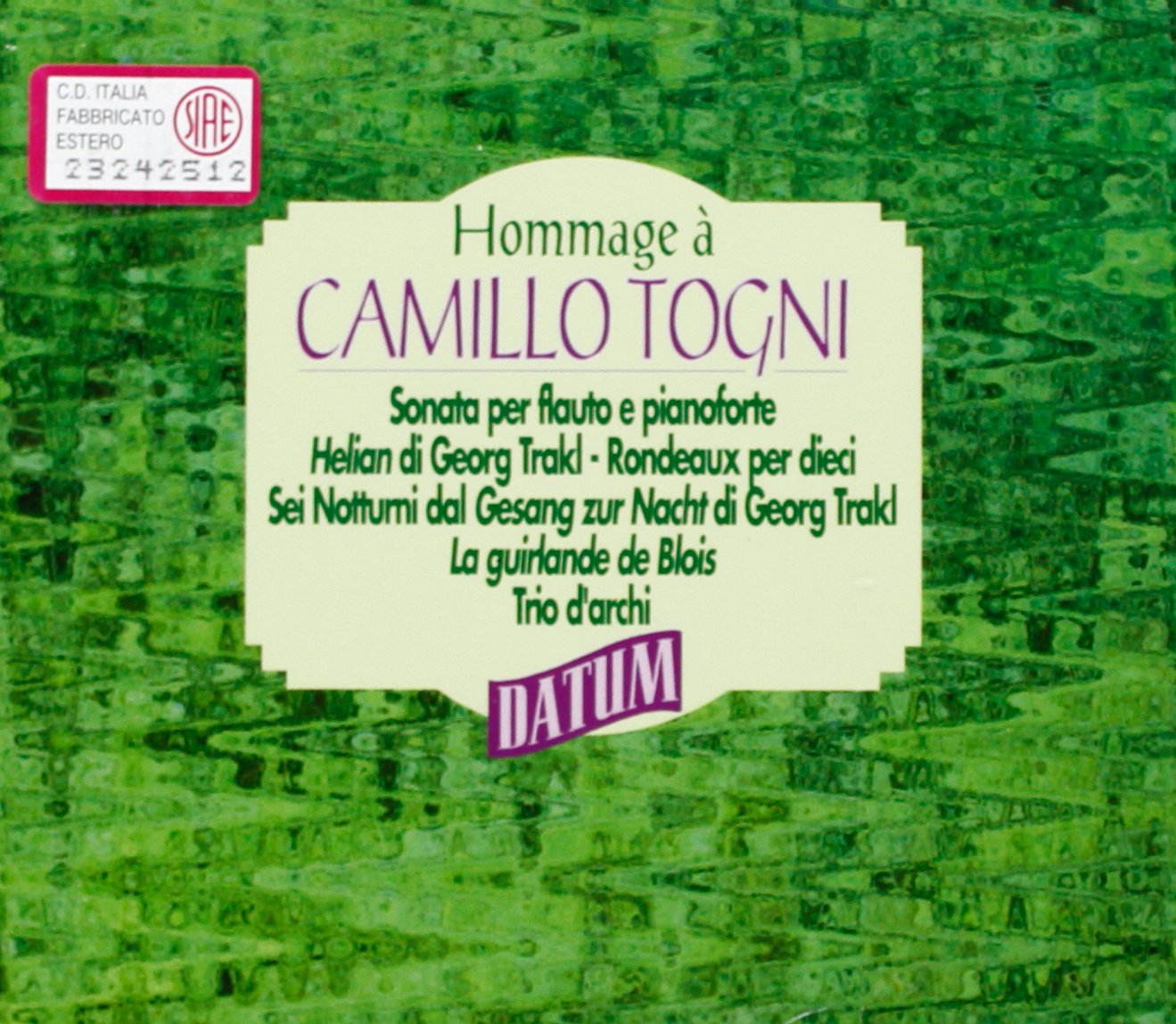 Dorothy Dorow Severino Gazzelloni c Symphony Orchestra Camillo Togni Carla Henius Camillo Togni Hans Rosbaud Sandro Gorli Hommage A Camillo Togni Amazon Com Music
