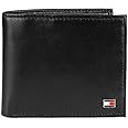 Tommy Hilfiger Men's Classic Logo Style Passcase Bifold Wallet with Multiple Card Slots and ID Window