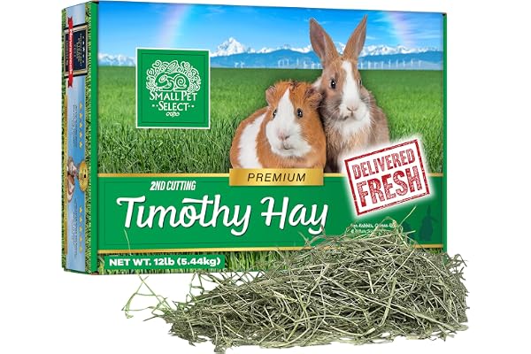 Small Pet Select 2nd Cutting Perfect Blend Timothy Hay Pet Food for Rabbits, Guinea Pigs, Chinchillas and Other Small Animals, Premium Natural Hay Grown in the US, 12 LB | Perfect Blend Premium Hay, Grown in USA, Supports Digestion & Dental Health, For Chinchillas, Bunnies, Hamsters & Small Pets