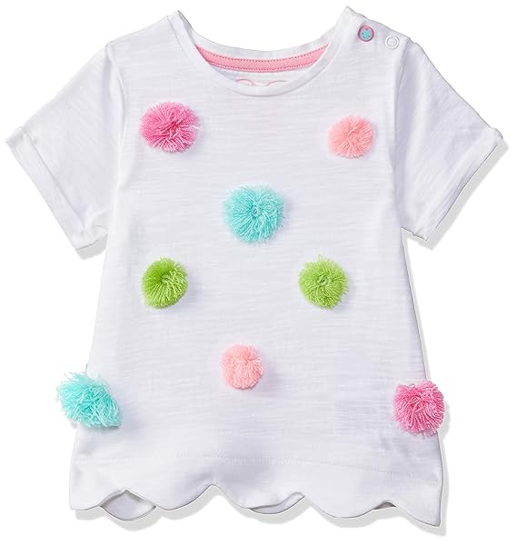 Baby Girls Polka Dot Regular Fit T-Shirt