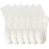 MAGIARTE Mens Athletic Cotton Quarter Crew Socks Moisture Wicking Odor Control Arch Support Compression Running Socks for men