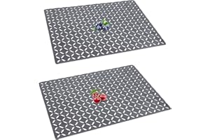 Qulable 2Pack Sink Mats for Bottom of Kitchen Sink - PVC Sink Protectors for Stainless Steel Sinks, Adjustable Sink Protector Drain Mat, Checkered Pattern Design, 11.8x15.7 (Soild Gray)