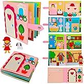 Sendhjurf Montessori Busy Book for Toddlers 3-5 Quiet Book Activity Learning Travel Toys for Toddlers Ages 3-5-7 Girls Gift