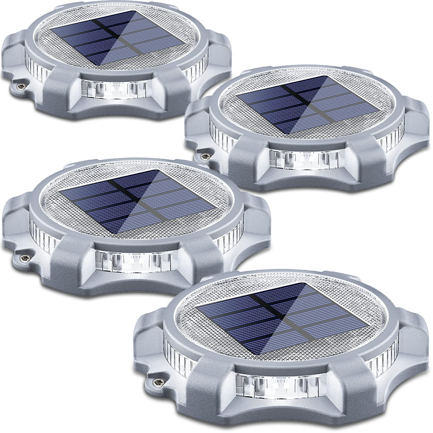 Siedinlar Solar Bridge Lights Pathway Lamp Outdoor LED Waterproof for Garden Dock Path Yard 4 Pack (Warm Colour/White)
