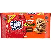 CHIPS AHOY! Chewy Cookies with Reese's Peanut Butter Cups, 14.25 oz | Fudgy Chocolate Chip Cookies, Family Size, Certified Kosher