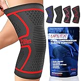 UFlex Athletics Compression Knee Brace for Women & Men Knee Sleeves Support for Sports, Running, Weightlifting, Arthritis, Meniscus Tear, ACL, Hiking, Recovery Support & Fitness