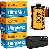Kodak Ultramax 400 35mm Film Roll 24 Exp 3 Rolls with Sturdy Tiger Case