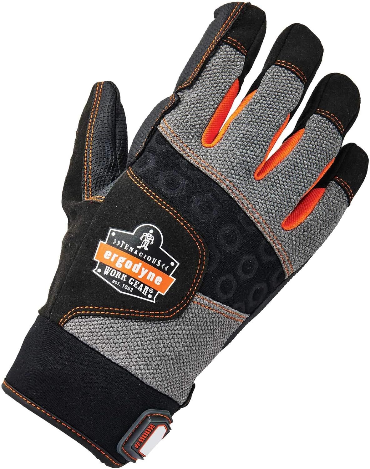 Ergodyne ProFlex 9002 Anti-Vibration Work Gloves, ANSI/ISO Certified, Full Fingered, 2XL, Black, 2XL (Pack of 2) - Image 3