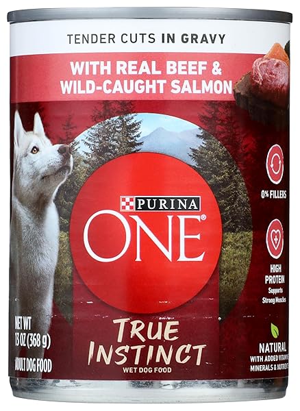 PURINA ONE® SMARTBLEND® TRUE INSTINCT BEEF & SALMON WET TENDER CUTS IN GRAVY DOG FOOD