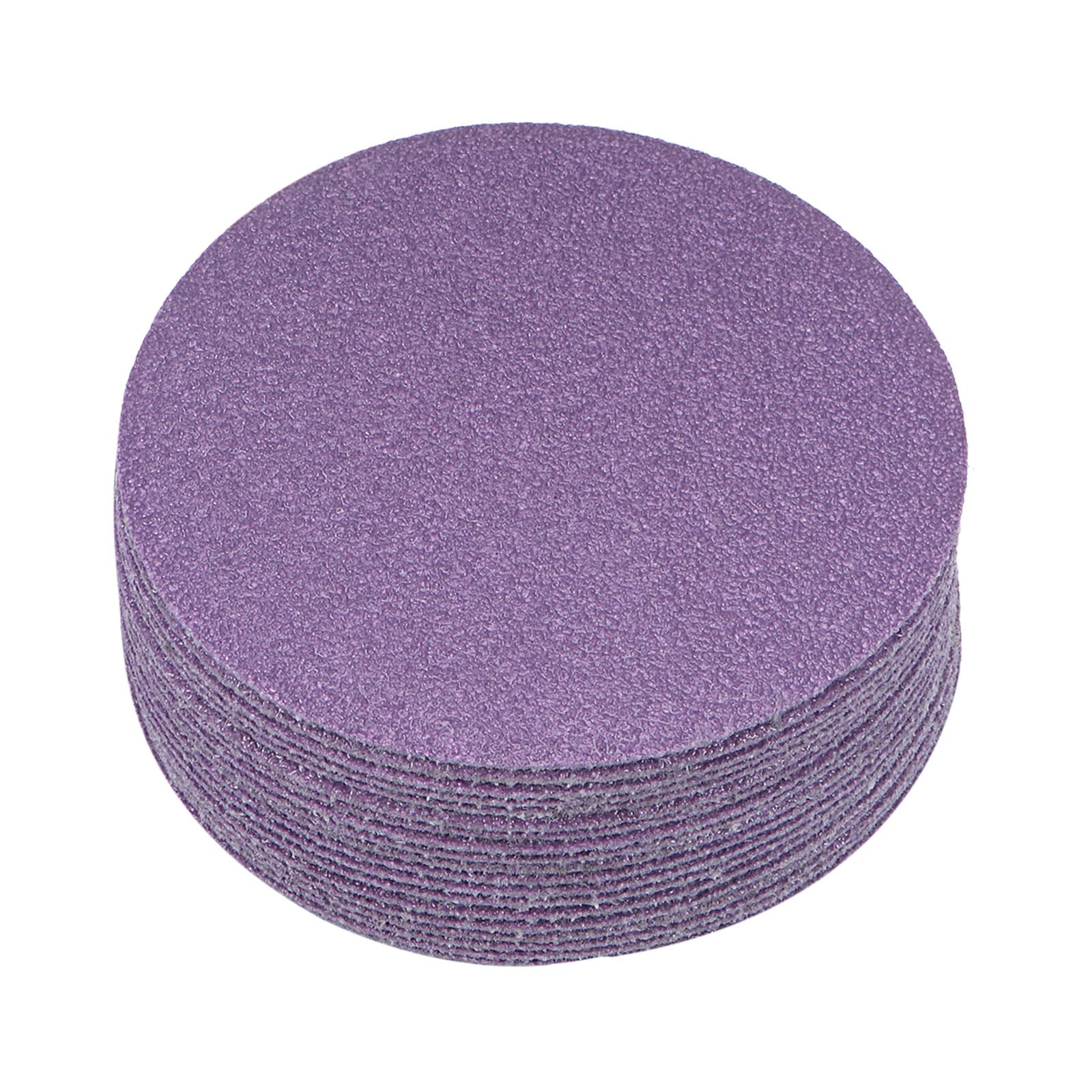 Kozelo 20pcs Premium Sanding Discs Hook and Loop Backing - [3 Inch x 80 Grits] Purple Sandpapers Finishing Discs for Auto Car Wood Metal Polishing