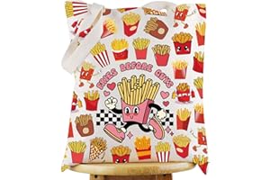 G2TUP Kawaii French Fries Tote Bag French Fries Lover Gifts Fries Before Guys Shoulder Bag Potato Chips Merch