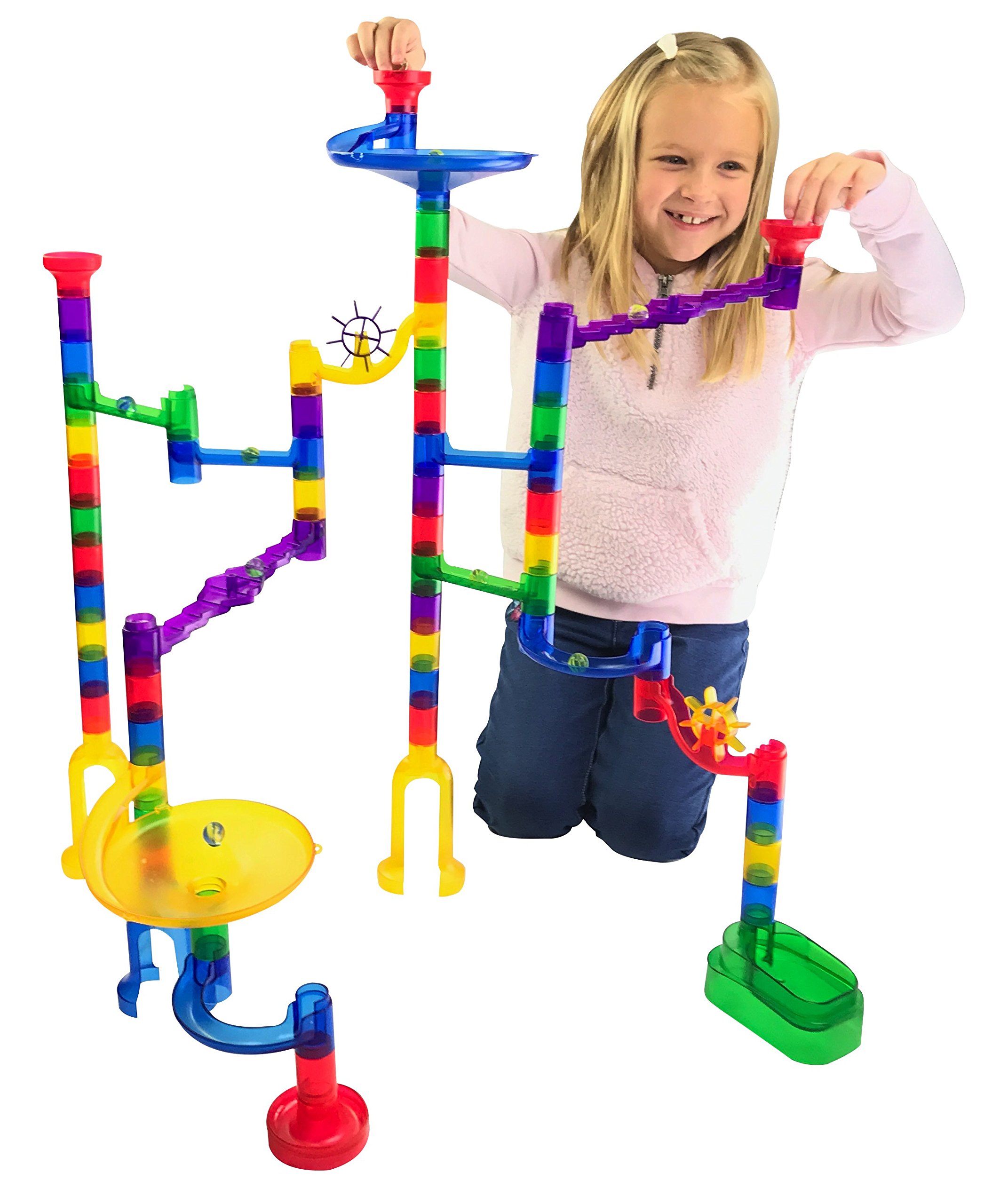 Marble Genius Marble Run Starter Set 70 Complete Pieces + Free