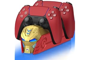 HEYLACOOLX PS5 Charger Station Controller Charging Dock Stand Compatible with PlayStation 5 Dualsense/Edge, Dual Charger P S5 Accessories with LED Indicator