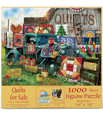 Cobble Hill 1000 pezzi Puzzle Country Diary Quilt-campione poster