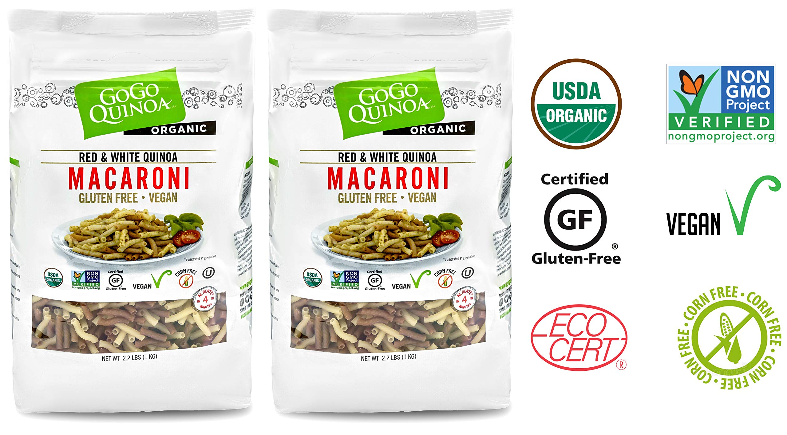 GoGo Quinoa Organic Supergrains Fusilli Pasta, Vegan