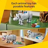 LEGO Creator 3in1 Wild Animals Majestic Rhino with Birds view 3