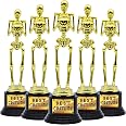 6-Pack Halloween Skeleton Trophies - Best Costume Awards, Party Favor Prizes With Stickers