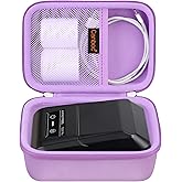 Canboc Carrying Case Compatible with SUPVAN T50M Pro Bluetooth Label Maker, Portable Mini Thermal Inkless Labeler Storage Bag fit Printer Labels, Cable, Purple (Case Only)