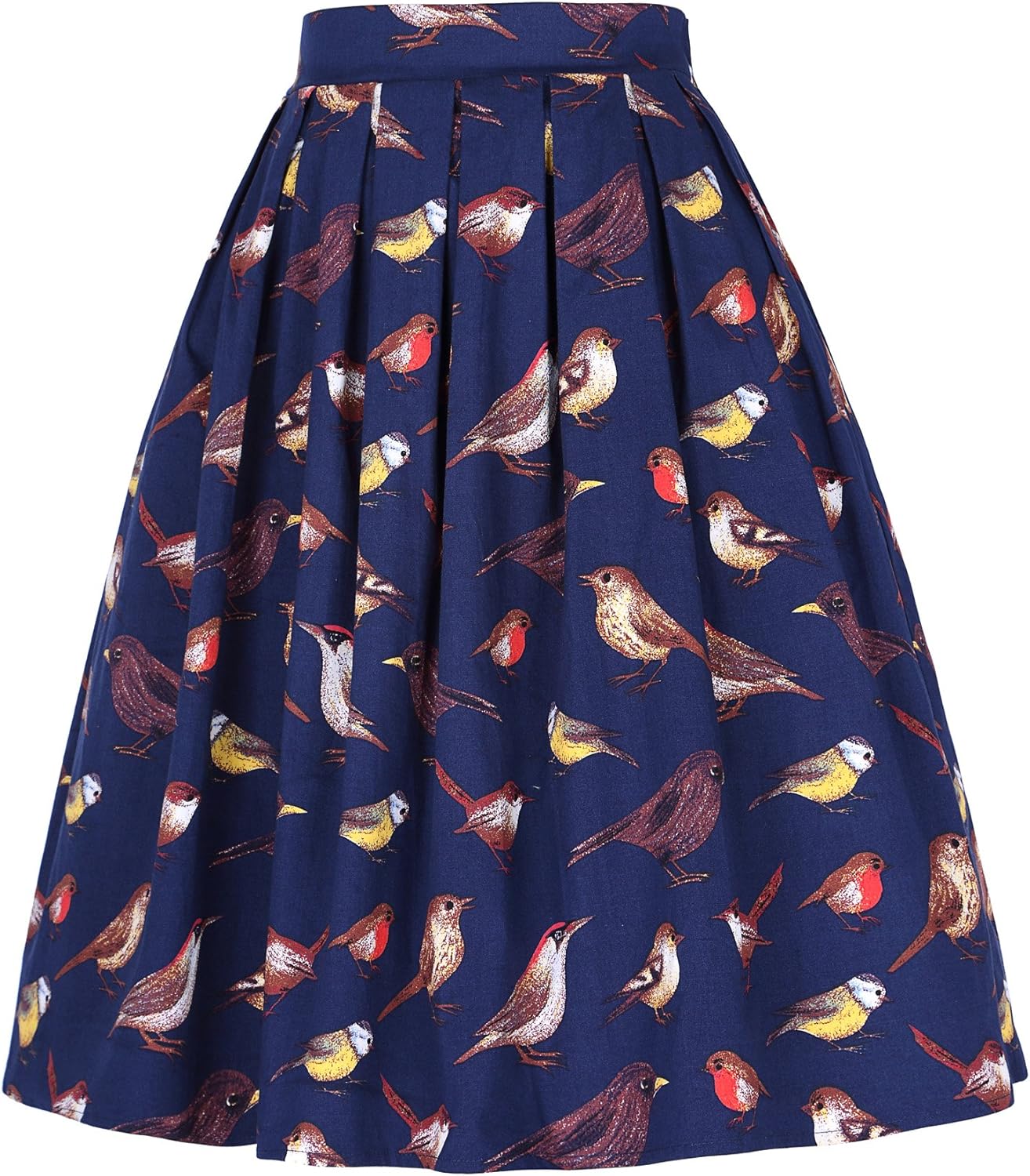 GRACE KARIN Women Vintage Pleated A-line Midi Skirts (Multi-Colored) at  Women’s Clothing store