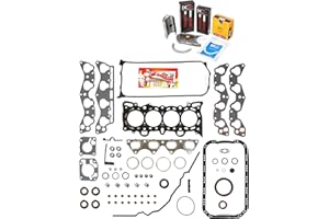 Domestic Gaskets Engine Rering Kit FSBRR4029 Compatible With 96-00 Honda Civic 1.6 D16Y5 D16Y7 Full Gasket Set, Standard Size Main Rod Bearings, Standard Size Piston Rings