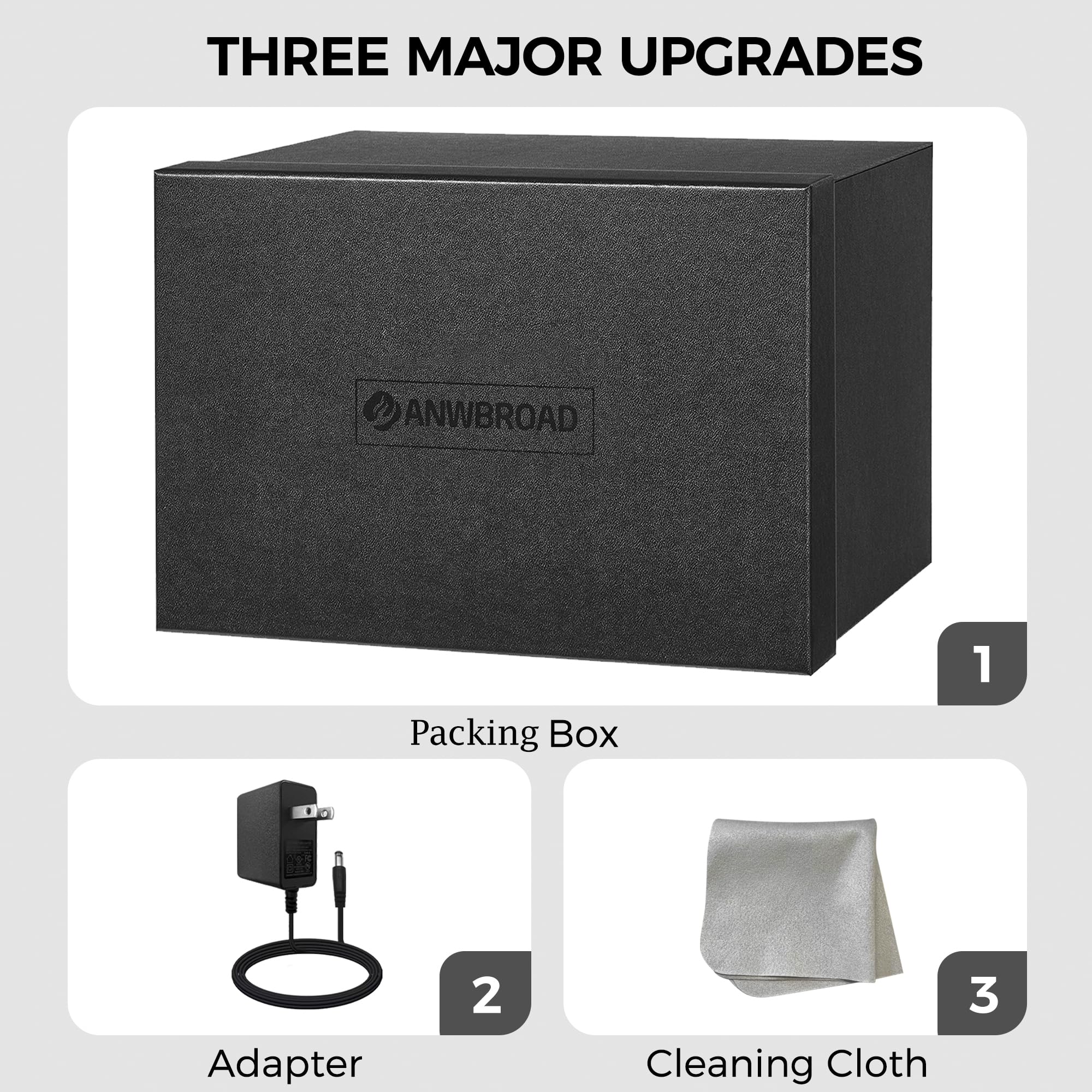 ANWBROAD ANWBROAD Watch Winders for Automatic Watches, Automatic Watch Winder with 4 Watch Rotator and 6 Extra Storages, 4 Watch Winder with Japanese Quiet Motor, Carbon Fiber Watch Winder,UJWW012C