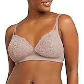 Maidenform Women's M Soft Support Wireless Bralette, Soft Convertible Bra with Lace