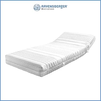 Ravensberger Matratzen® STRUKTURA-MED 60 | 7-Zonen Matratze HYLEX + HR Kaltschaummatratze H3 RG 60 (80-120 kg) | MADE IN GERM