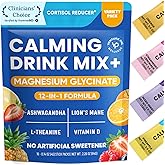 Venture Pal Calm Drink Mix, Cortisol Reducer and Sleep Aid with Magnesium Glycinate, Ashwagandha, L-Theanine,Vitamin D, Calm Magnesium Powder for Relax & Focus, No Sugar, Non GMO, Vegan & Gluten-Free