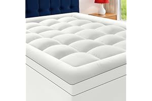 SurChic King Size Mattress Topper for Back Pain, Soft Extra Thick Pillow Top Mattress Pad Cover with 1000GSM Down Alternative