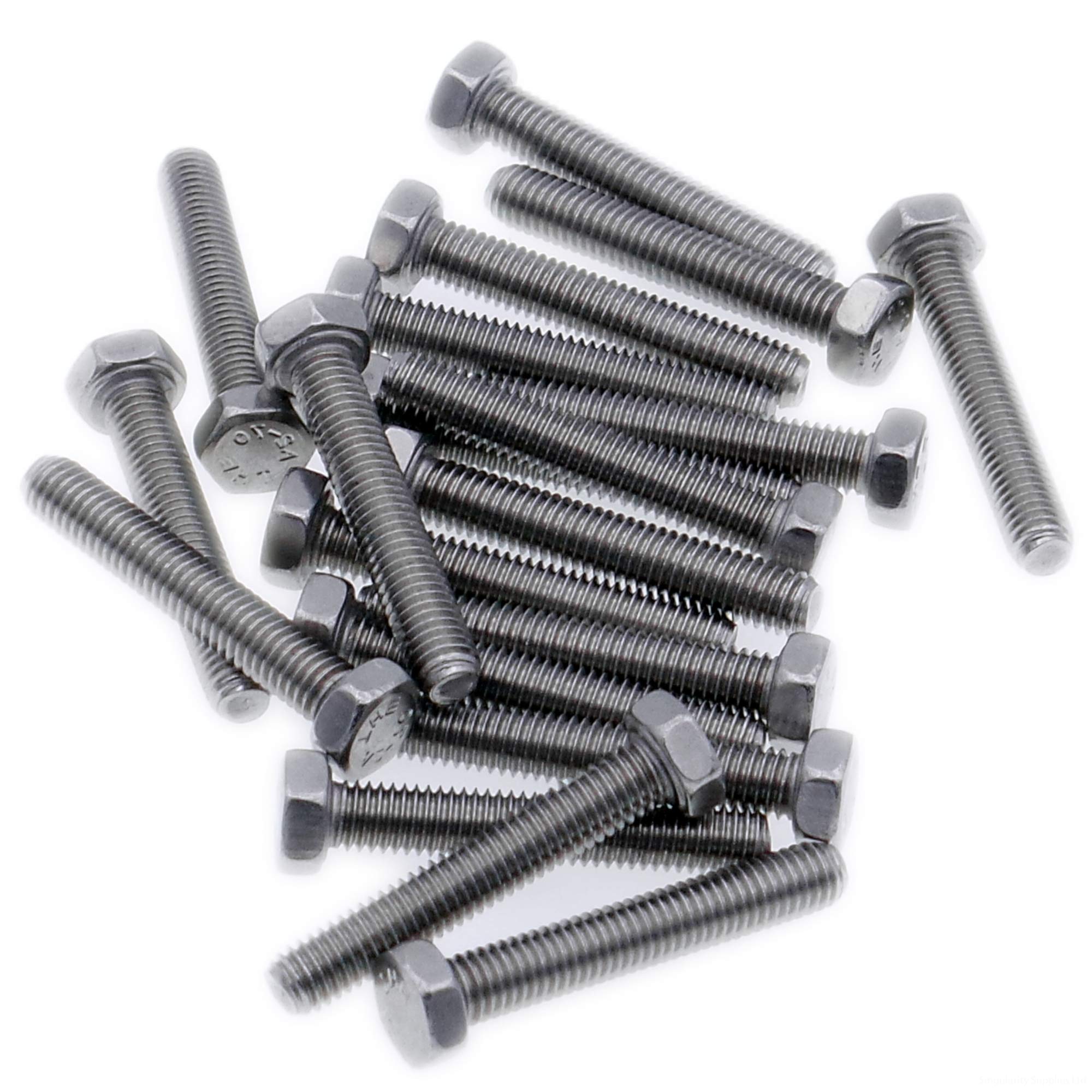 M4 (4mm x 40mm) Hex Bolt (Fully Threaded Setscrew) - Stainless Steel (A2) (Pack of 20)