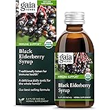 Gaia Herbs Black Elderberry Syrup - Daily Immune Support with Antioxidants, Organic Sambucus Elderberry Supplement, 5.4 Fl Oz