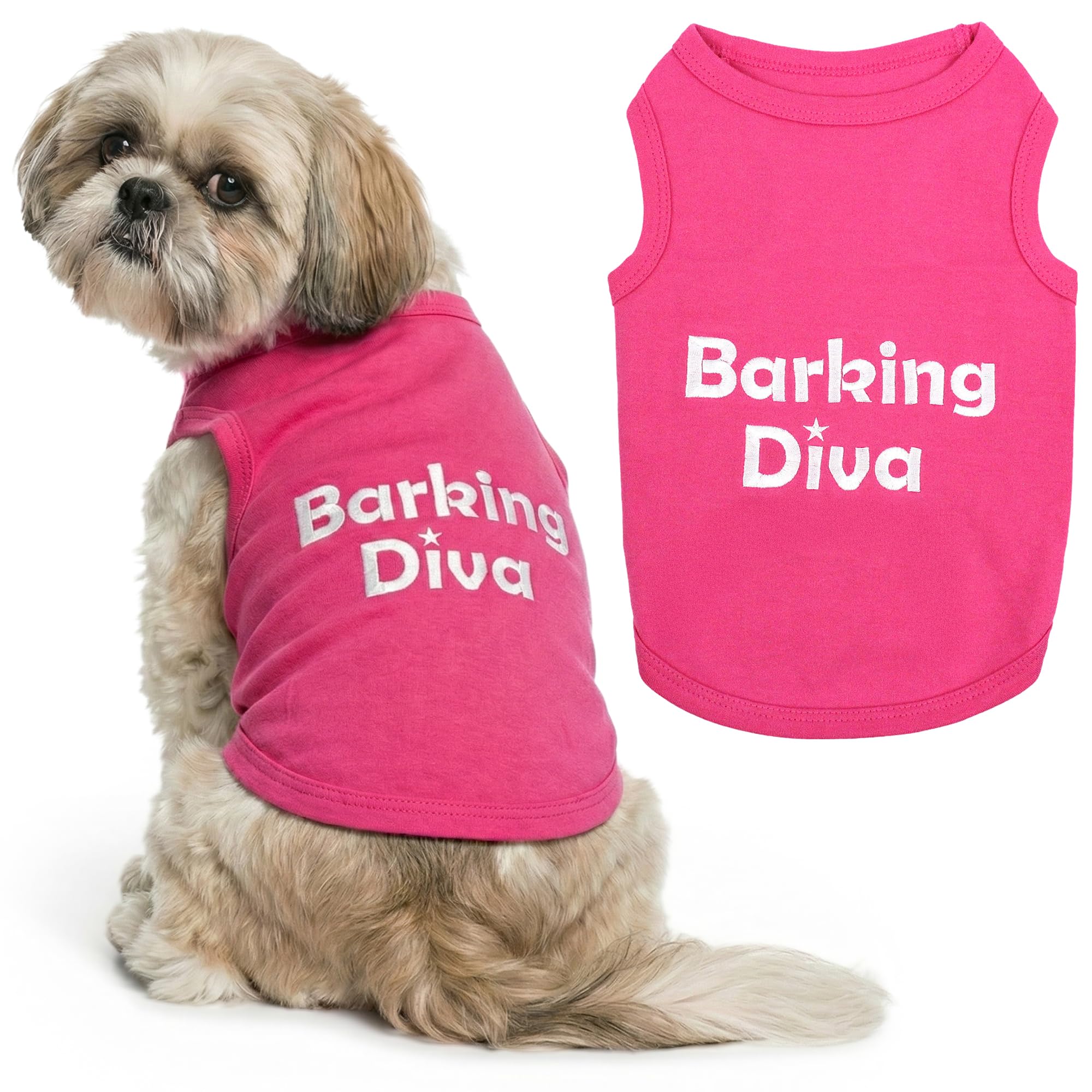 Parisian Pet Barking Diva Dog T-Shirt, Medium