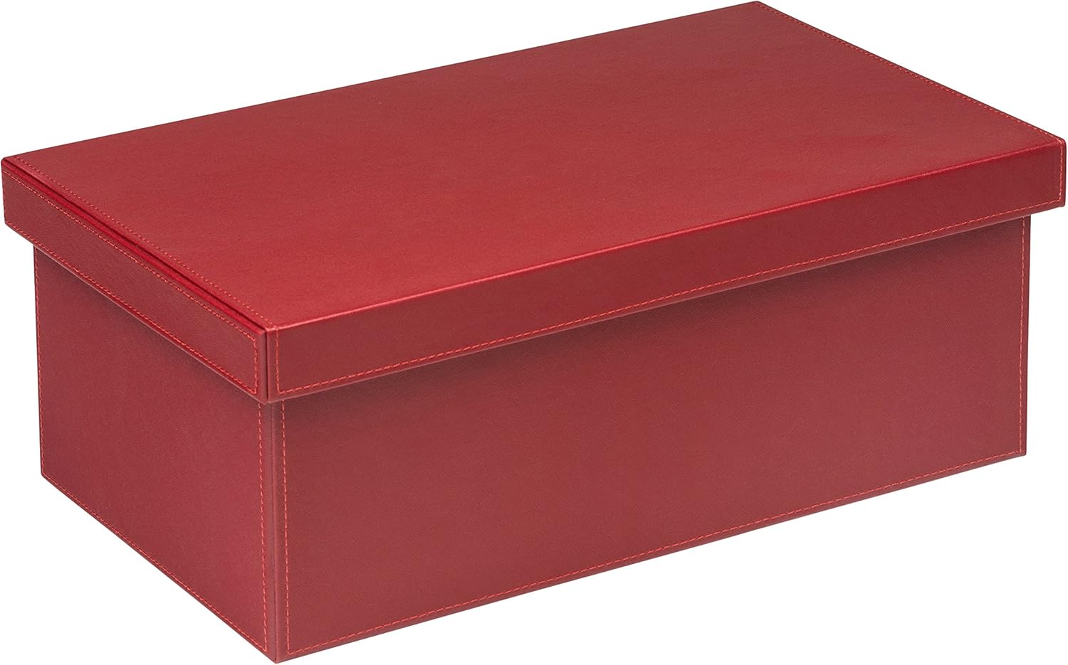 OSCO Faux Leather DVD Size Storage Box Red Amazon.co.uk Office Products