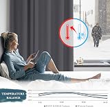 PONY DANCE Blackout Curtain Eyelet 52x84 Grey Thermal Noise Blocking view 2