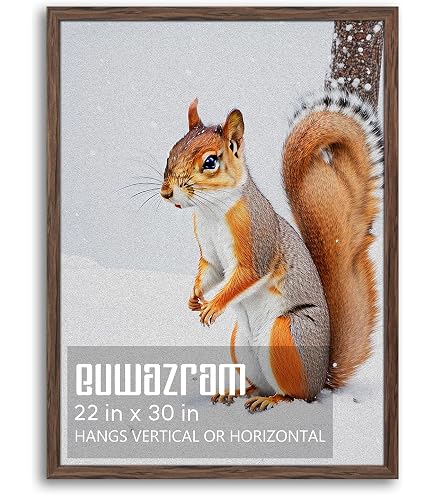 Amazon.com - 22x30 Wood Frame Brown, Rustic Natural Wooden 30x22in