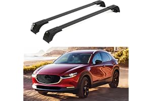 ERKUL Roof Rack Cross Bars for Mazda CX-30 2020-2026 | Aluminum Crossbars with Anti Theft Lock for Rooftop | Compatible with Flush Rails - Black