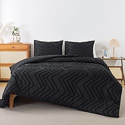 Andency Black Twin/Twin XL Comforter Set, Twin Bed
