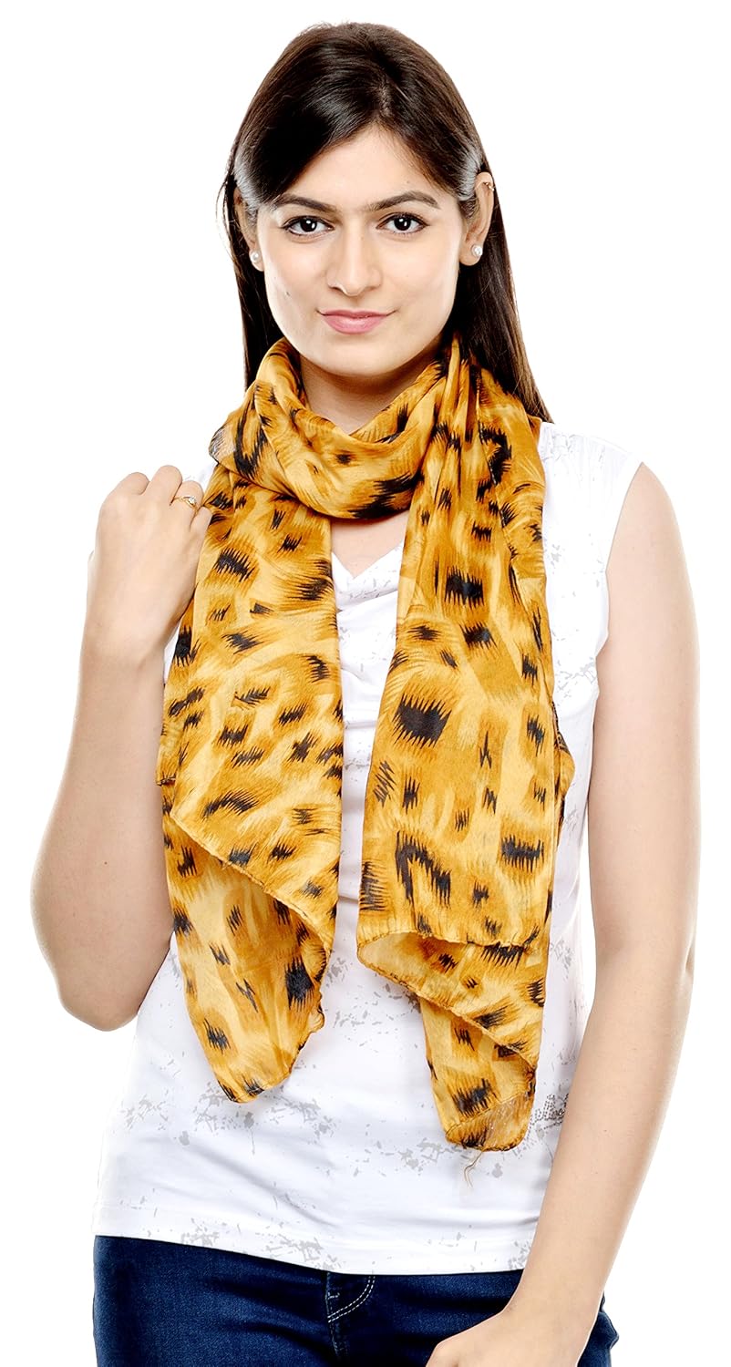 weavers villa animal print design summer cotton scarf, dupatta, stoles