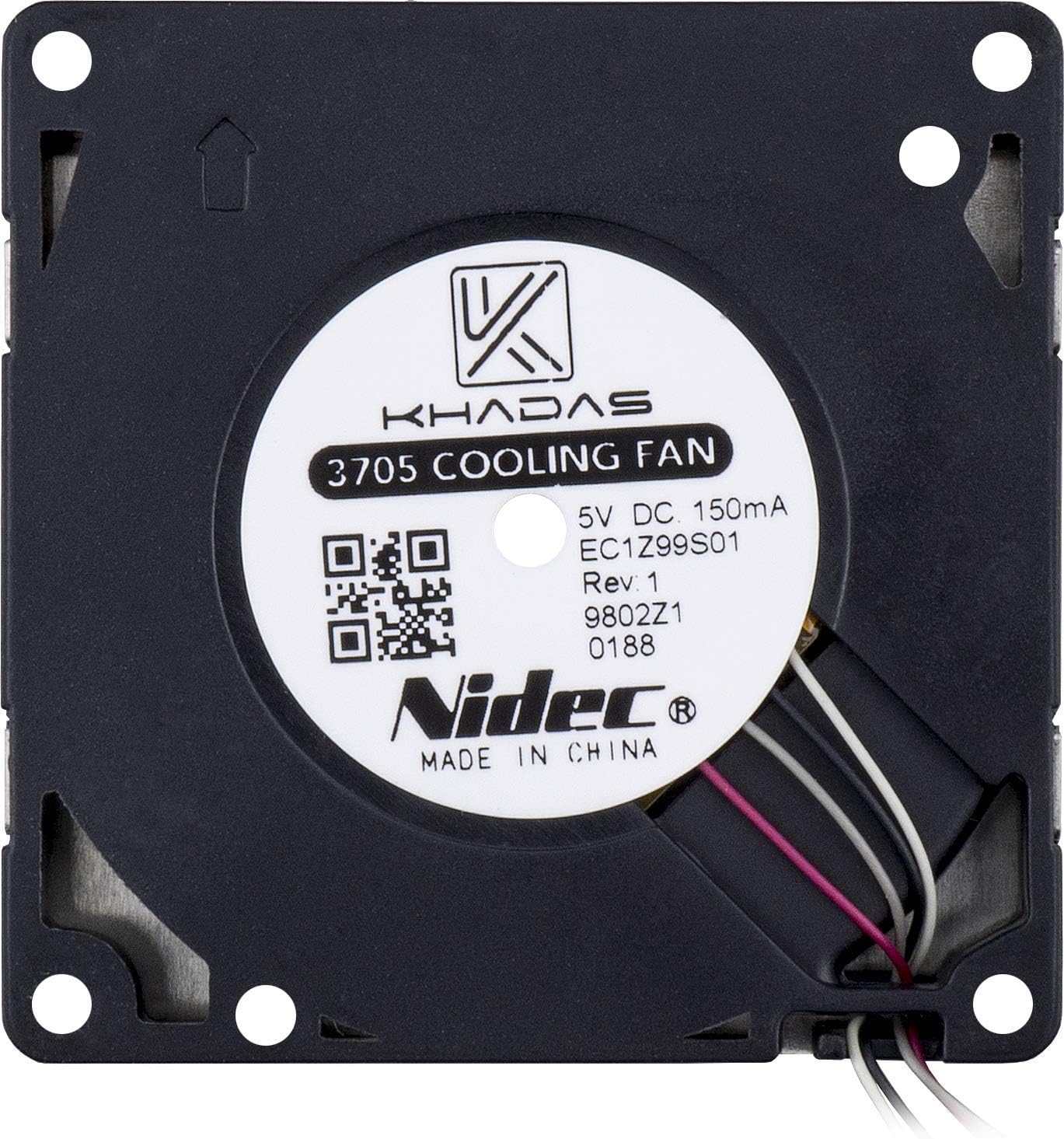 Khadas 3705 Silent Cooling Fan - High Performance, Ultra Quiet, Compatible with VIMs/Edge-V/Edge, black - Image 4