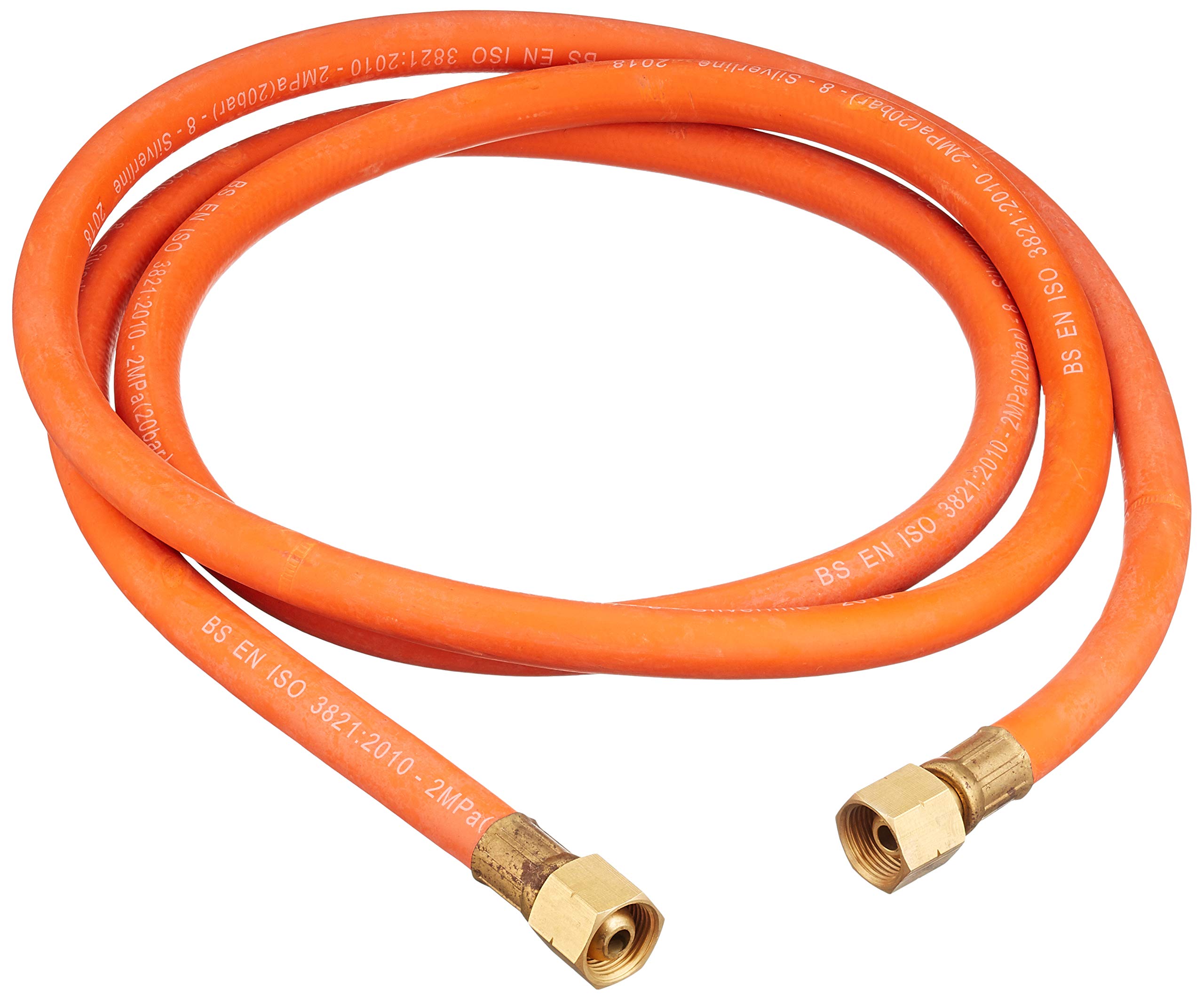 Silverline Gas Hose with Connectors 2m (633926)