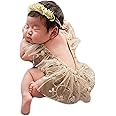 Zeroest Baby Photography Props Lace Hats Outfit Newborn Photo Shoot Outfits Infant Photos Costume Baby Girl Photoshoot