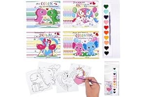 VANBLUE 24 Pack Valentines Day Gifts for School Class Gift Exchanges Kids Watercolor Paint Set with 4 x 4Inch Canvases Water Color Kids Paint Set for Toddlers Preschool Classroom Valentines Gift Party Favor