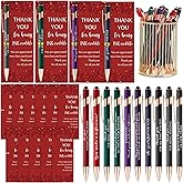 Resurhang 30 Set Employee Appreciation Gift Bulk Inspirational Ballpoint Pen with Stylus Tips Card Office Thank You Gift for Social Worker Team Coworker Teacher Nurse Staff Group