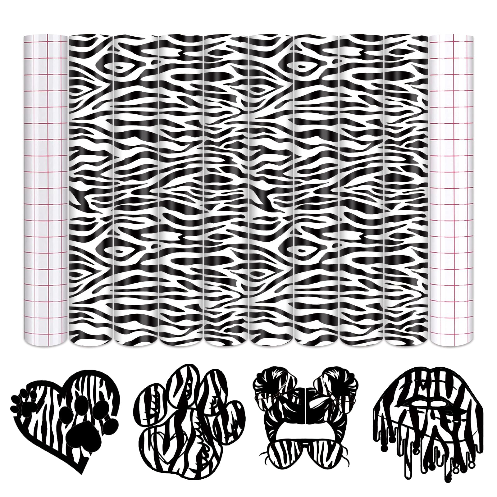 Tintnut Leopard Pattern Permanent Vinyl - 8 Sheets