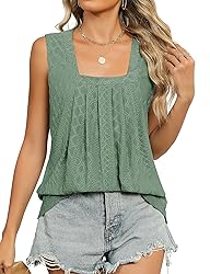KTILG Eyelet Tops for Women Summer 2025 Trendy