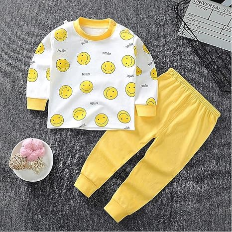 Amazon Co Jp 秋の新しい子供用下着セット 純綿の女性用サーマル下着 ワンピースの子供用純綿一重項パジャマ ホーム キッチン
