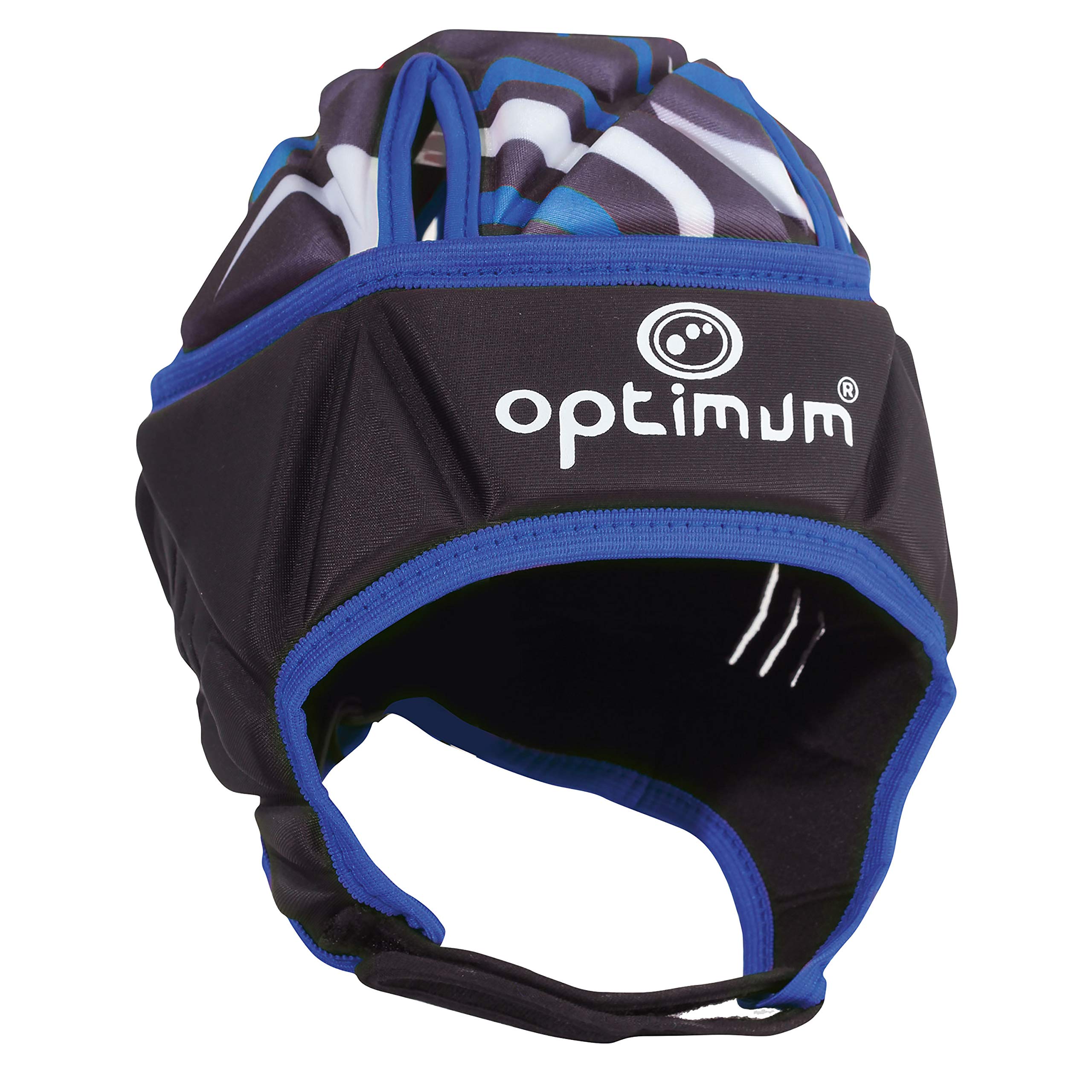 Optimum Junior Razor Rugby and Football Headguard - Full Coverage Scrum Cap | Breathable, Soft-Edged, Lightweight Protective Headgear Black/blue Small — image 1