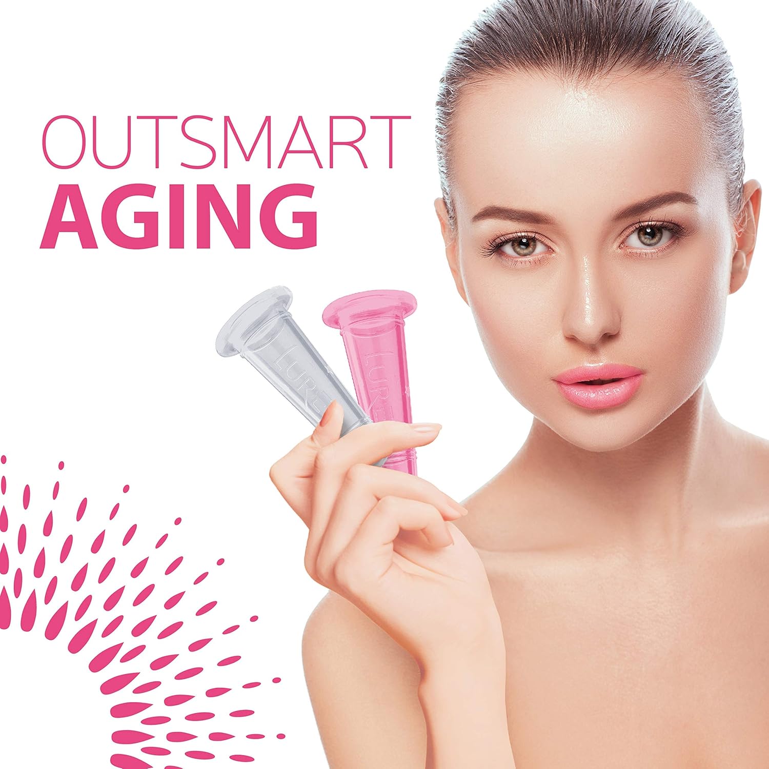 Lure Essentials GLAM Face Cupping Set Facial Set with Silicone Brush | Anti-Aging Face Lift Cupping Massage | FREE PDF Book for Professional and Home Use: Beauty