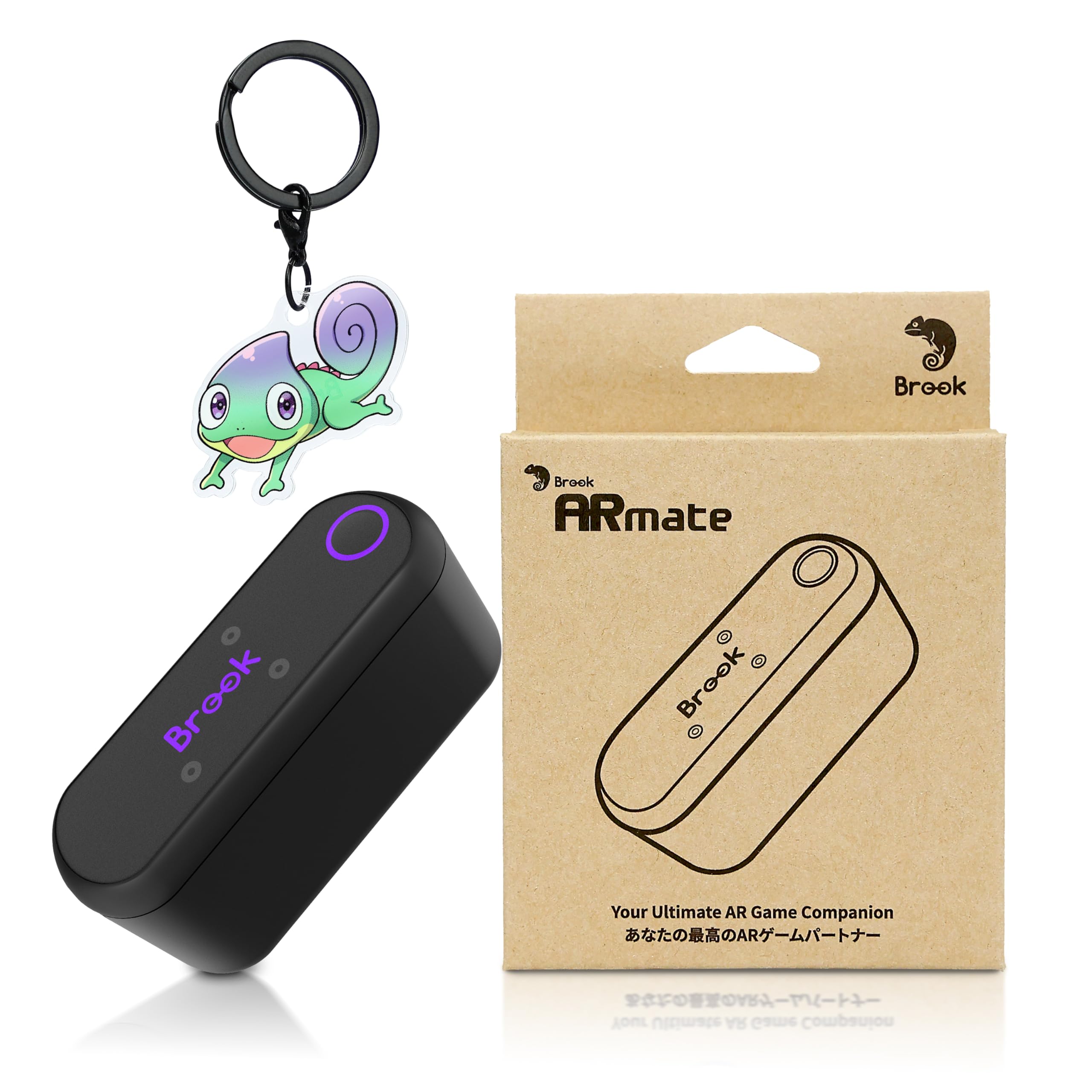 Brook AR Mate Auto Catcher with Keychain – Wearable Pokémon GO Auto Catch & Auto Spin Accessory for iOS, Smart Roam AR Game Device, App Control for iPhone